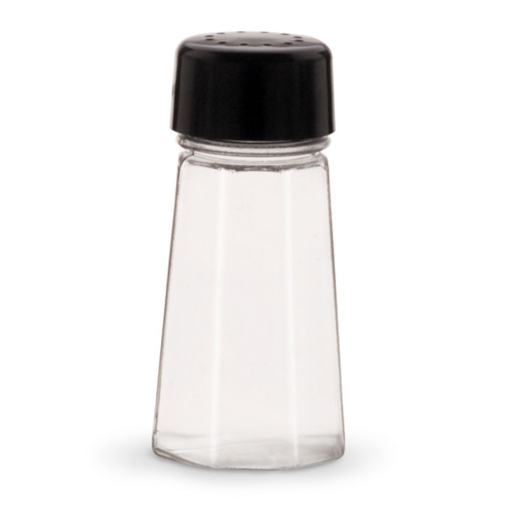 HUBERT® 2 oz Clear Glass Salt/Pepper Shaker With Stainless