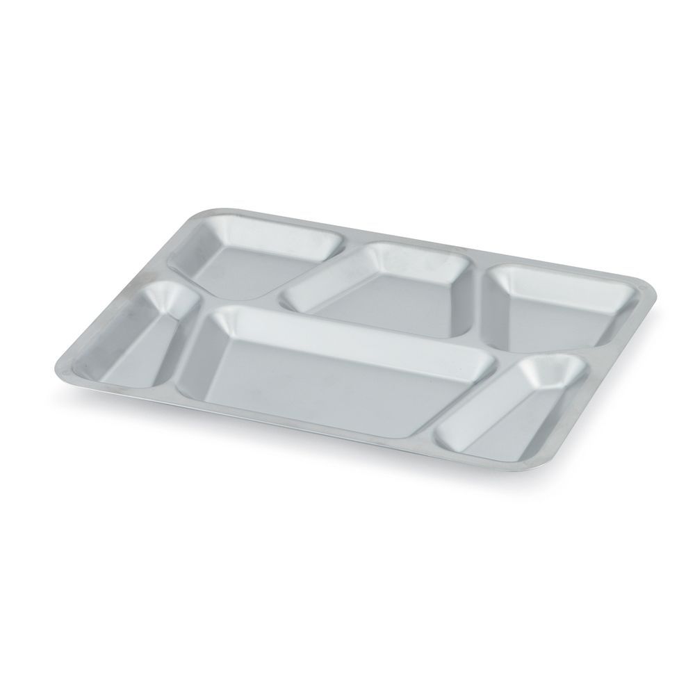 Vollrath Six-compartment stainless steel tray - #47252 - 24 per case