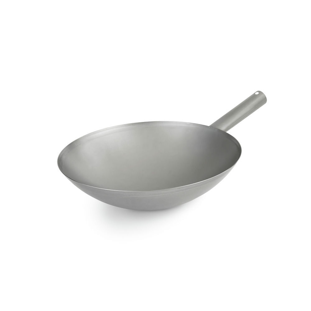 Vollrath 14-inch carbon steel induction wok pan - #58814