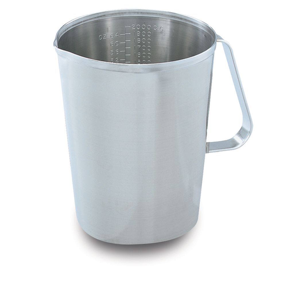 Vollrath 46550 2 qt. Double Wall Stainless Steel Water Pitcher