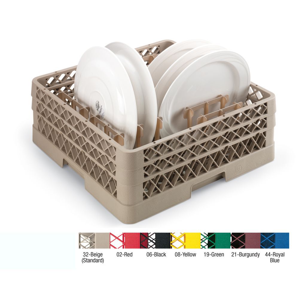 TR14 Vollrath Full-Size Beige Plate Rack