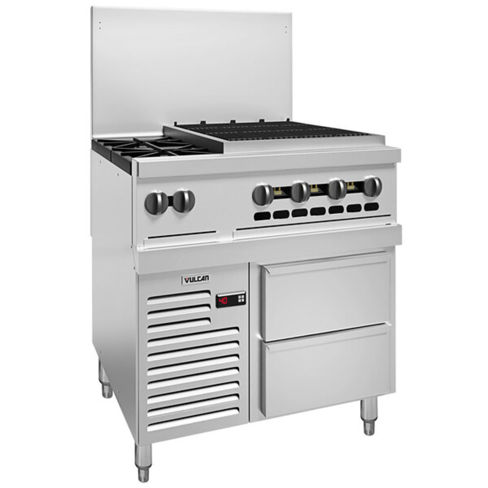 Vulcan Endurance Restaurant Range, LP gas 36" (2) 30,000 BTU open burners