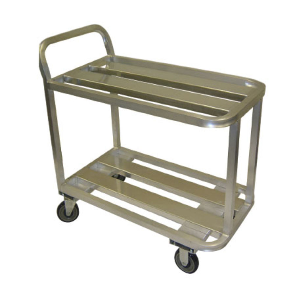 WinHolt Stocking Utility Cart (2) shelves open base 20" x 42" shelf size