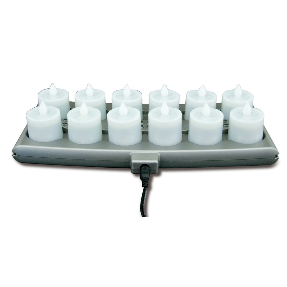 Hollowick Platinum Series Flameless Candle System Sets (Amber, 12 Candles Set)