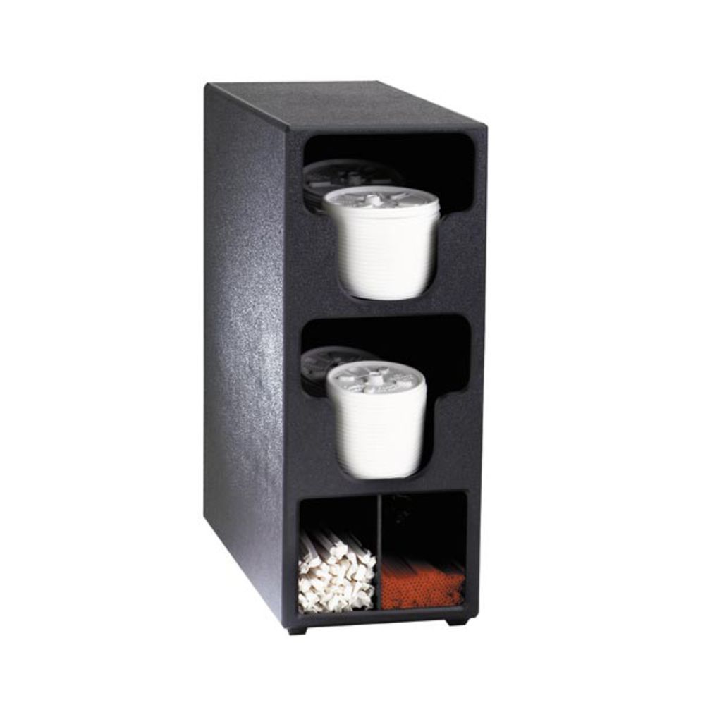 Dispense-Rite Two section countertop vertical lid & straw organizer