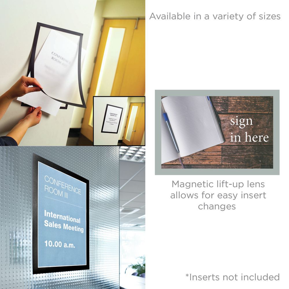 VGS Unique silver magnetic-close sign holders allow you to create ...