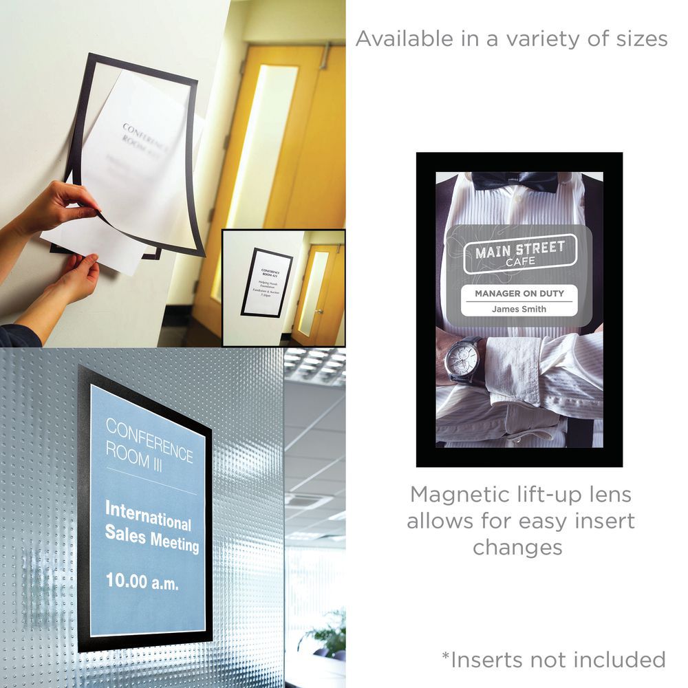 VGS Unique black magnetic-close sign holders allow you to create ...