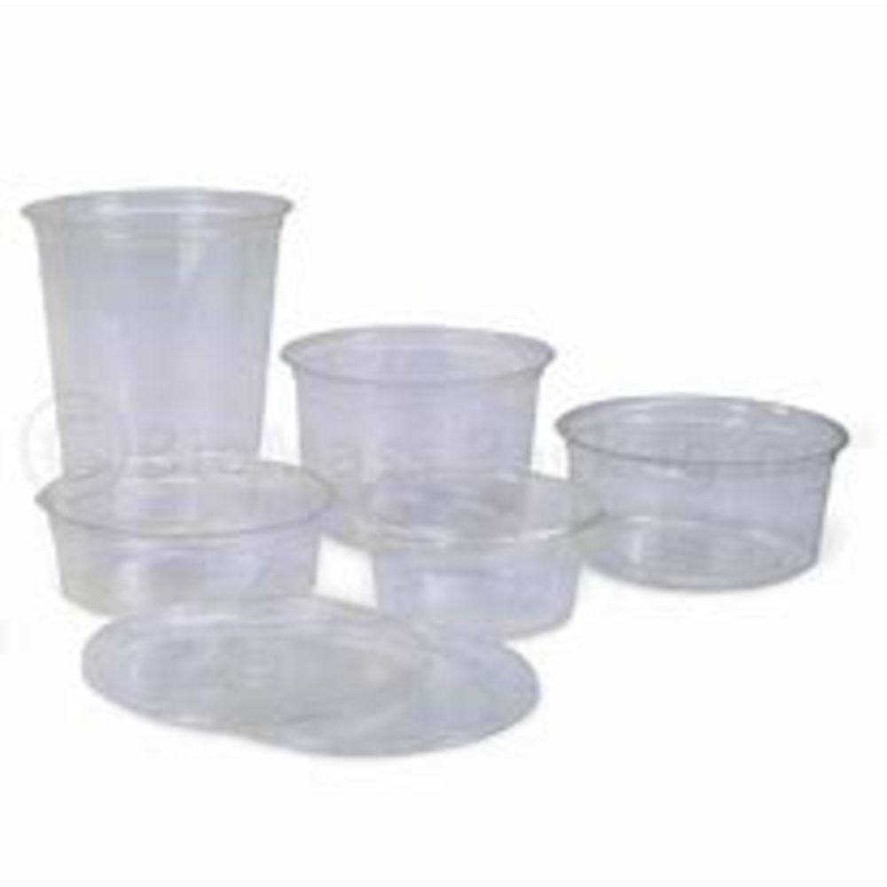 16 oz. Round Microwaveable Deli Container Combo Pack (Clear) 240