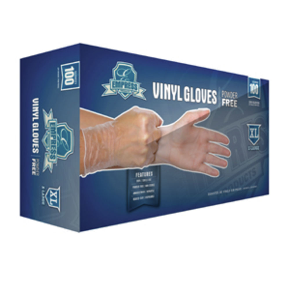 Empress Exam Grade Nitrile Glove Blue Powder Free Extra Large, 10 / 100