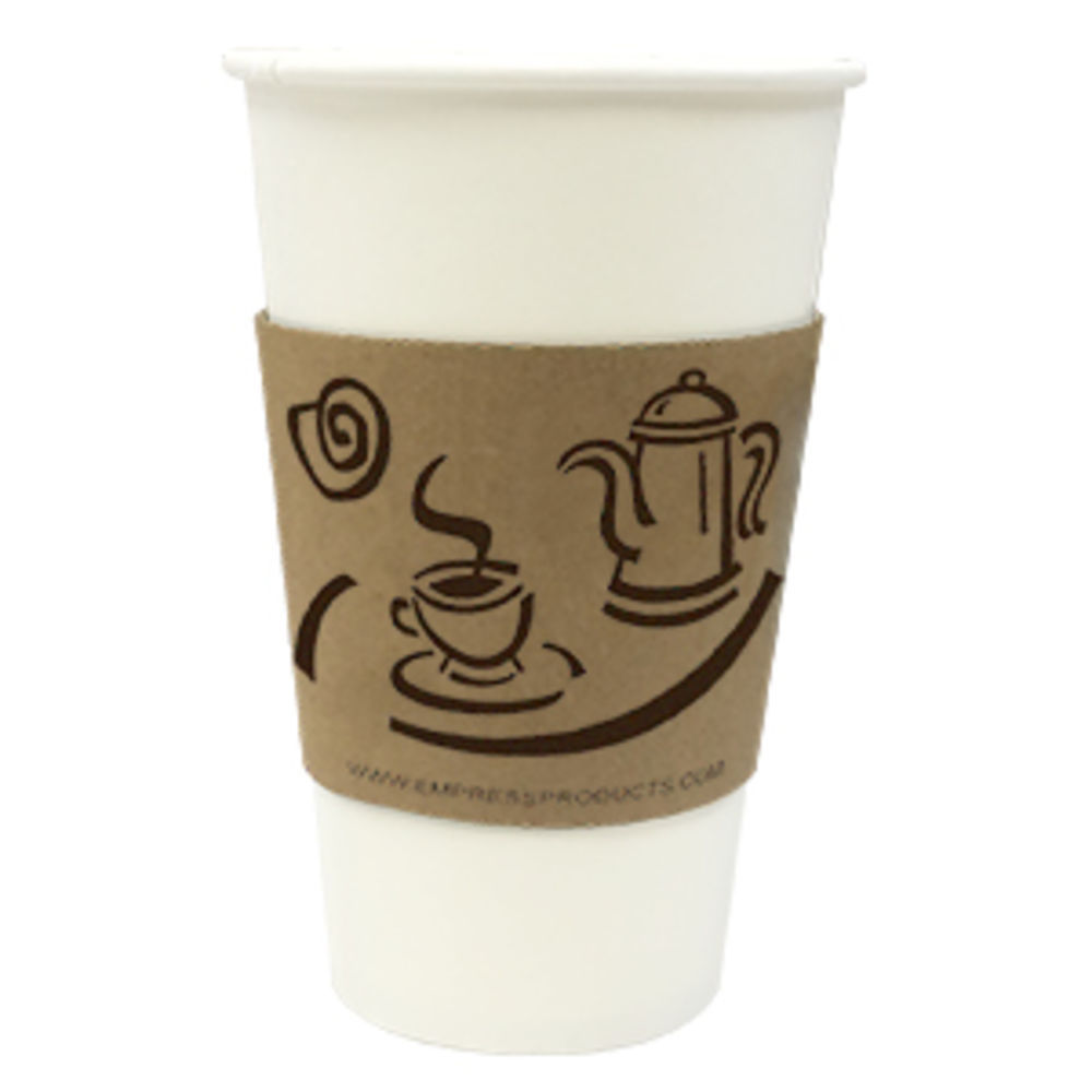 16 oz. Paper Hot Coffee Cups Empress Print, *FREE Shipping
