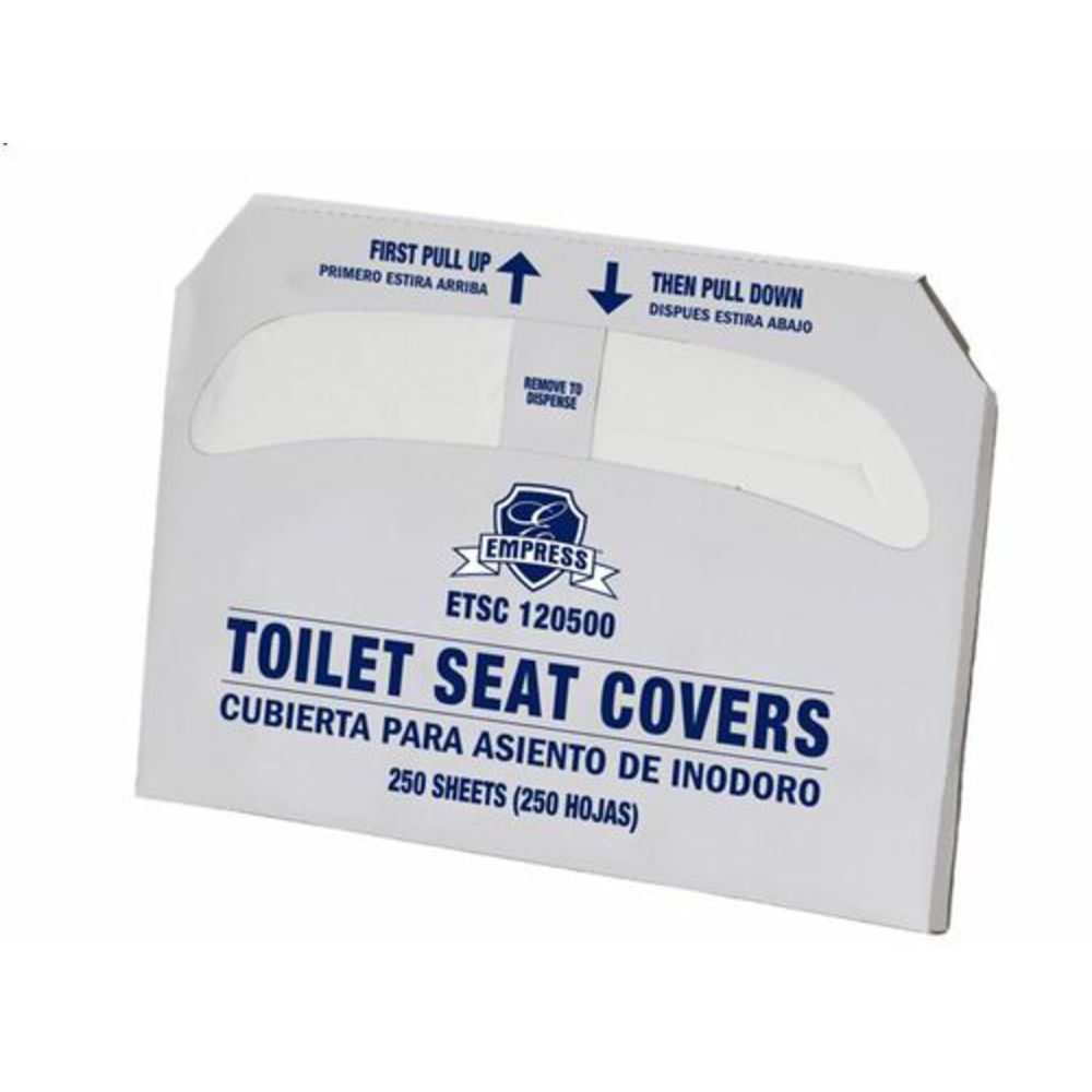 Hospeco Discreet Seat Half-Fold Toilet Seat Covers - 20 Packs Of 250 (5,000 Total), Biodegradable & Self-Disposing