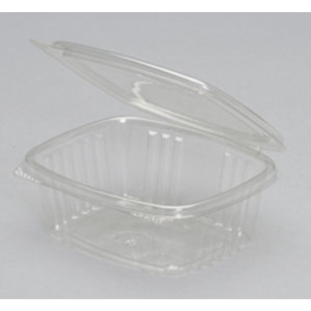 Genpak 6 oz. Clear Hinged Deli Container - 100/Pack