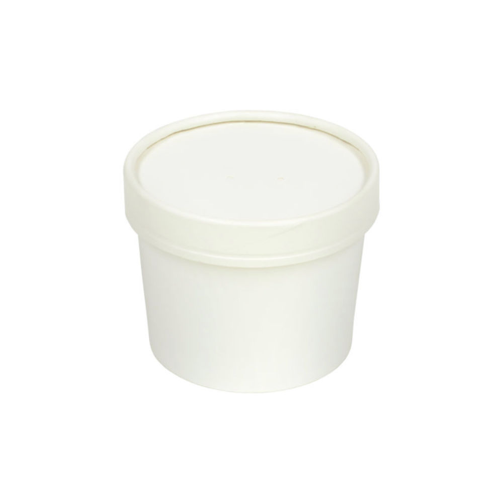 16 oz. White Paper Food Container and Lid Combo, Pack of 250