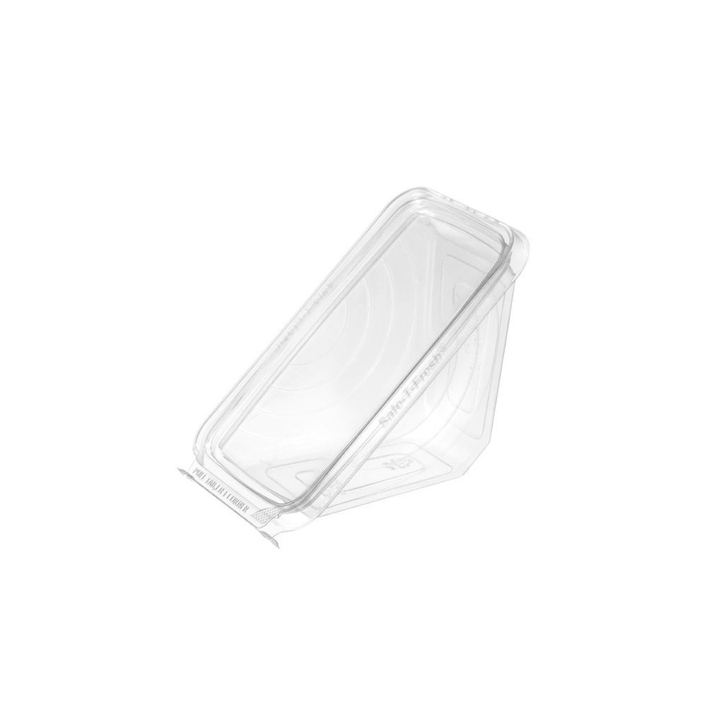 Inline Plastics 12oz Round Safe-T-Fresh Container - with Tamper Evident Hinged Flat Lid, 256 / CS
