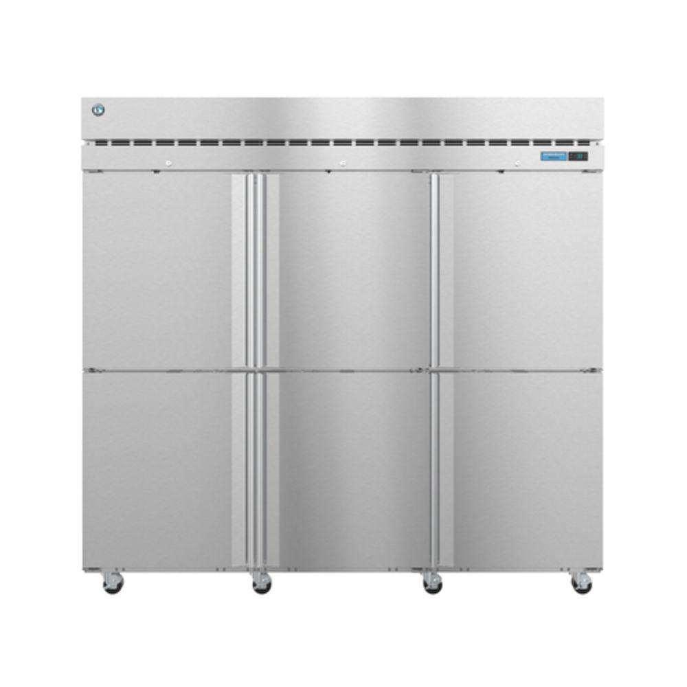Hoshizaki Upright Three Section Freezer, Steelheart Series, Lockable Half Stainless Doors, Net