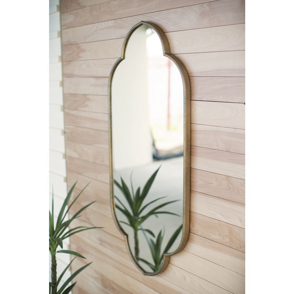 Kalalou FLOOR MIRROR WITH METAL FRAME AND STAND