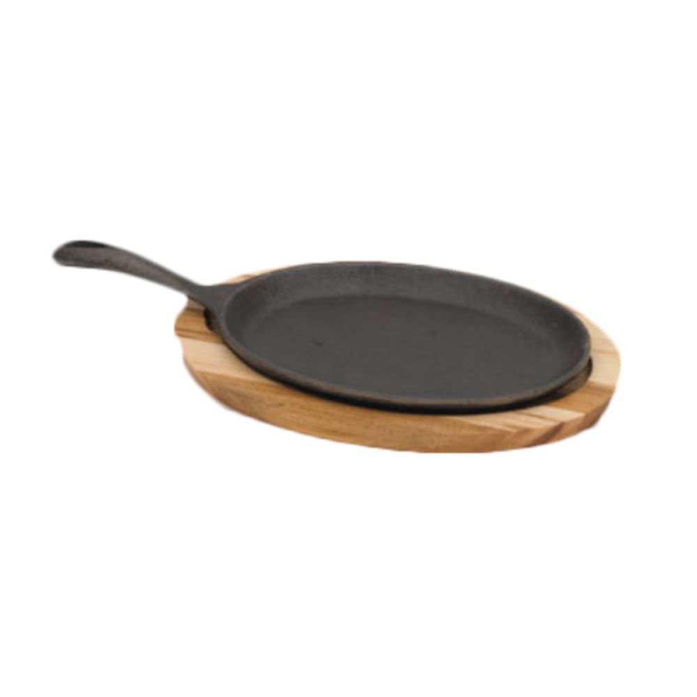 Tablecraft Black Cast Iron Sizzle Platter Set