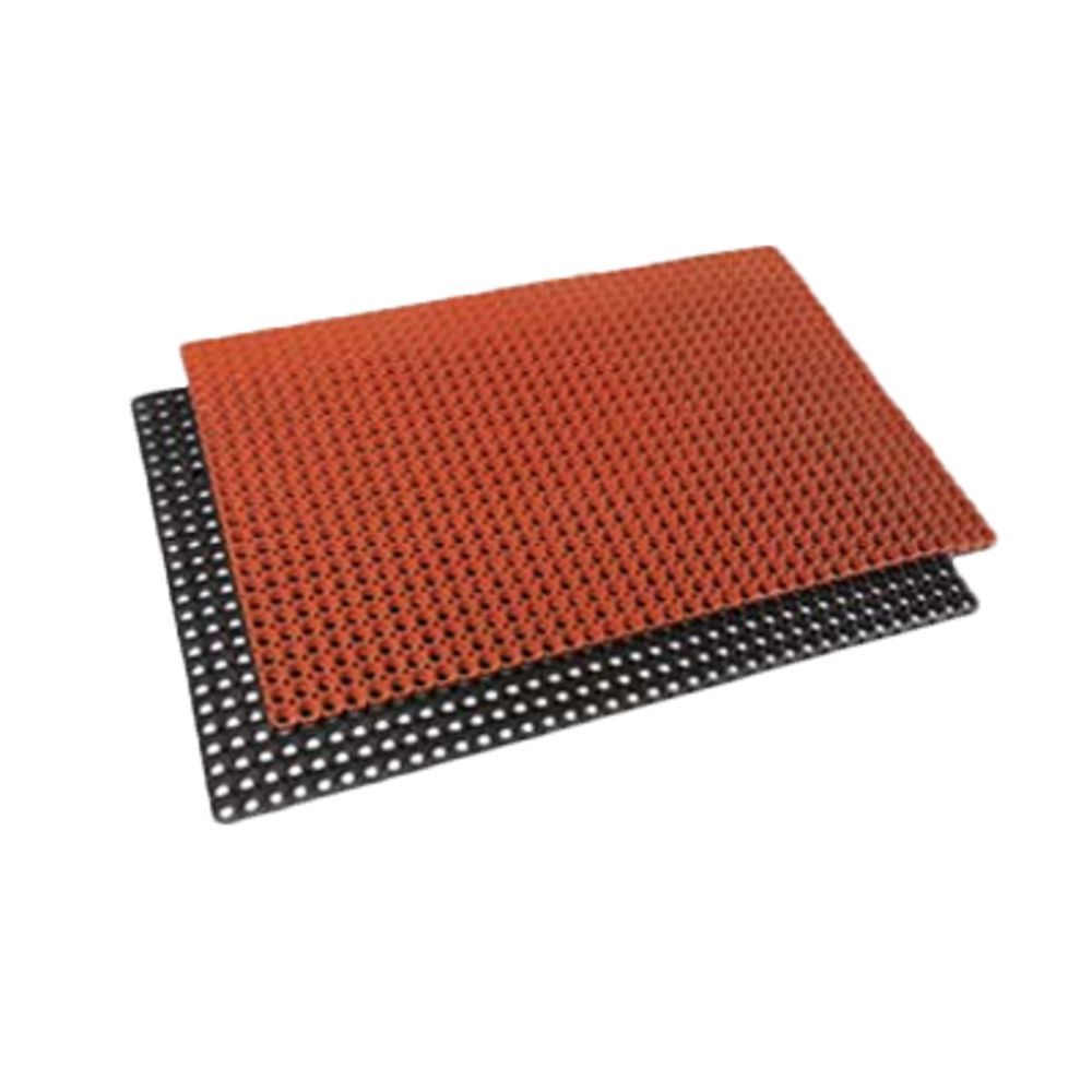 Winco 3' x 5' Black Rubber Floor Mat