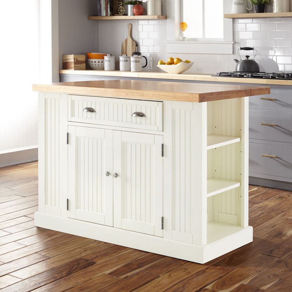 Homestyles Nantucket Solid Wood Top Kitchen Island