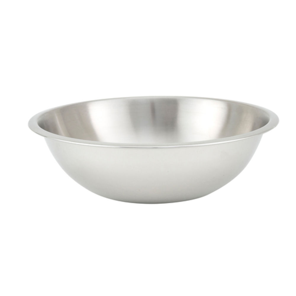 Mixing Bowl, Shallow, Heavy-Duty Stainless Steel, 0.65mm