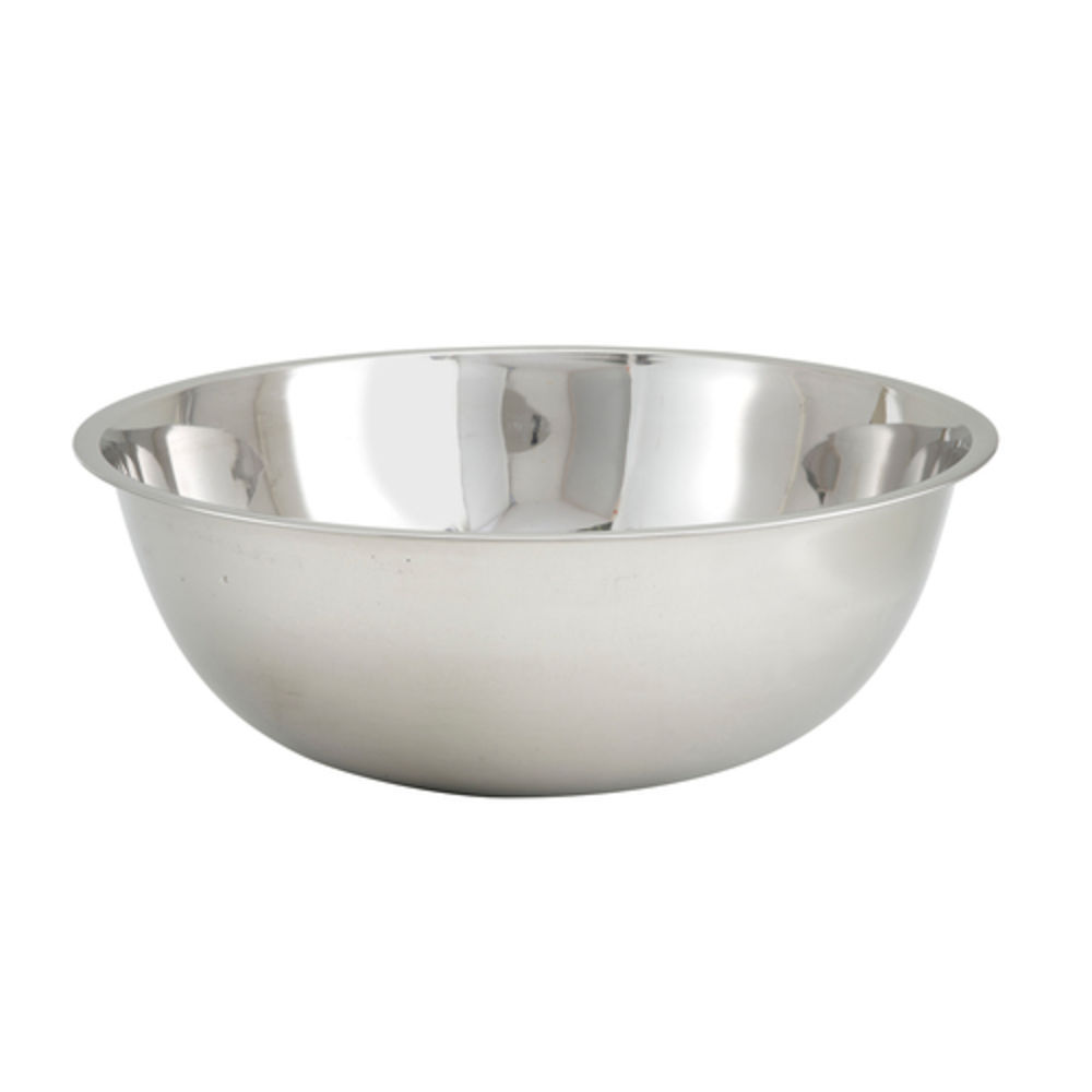 Mixing Bowl, Shallow, Heavy-Duty Stainless Steel, 0.65mm