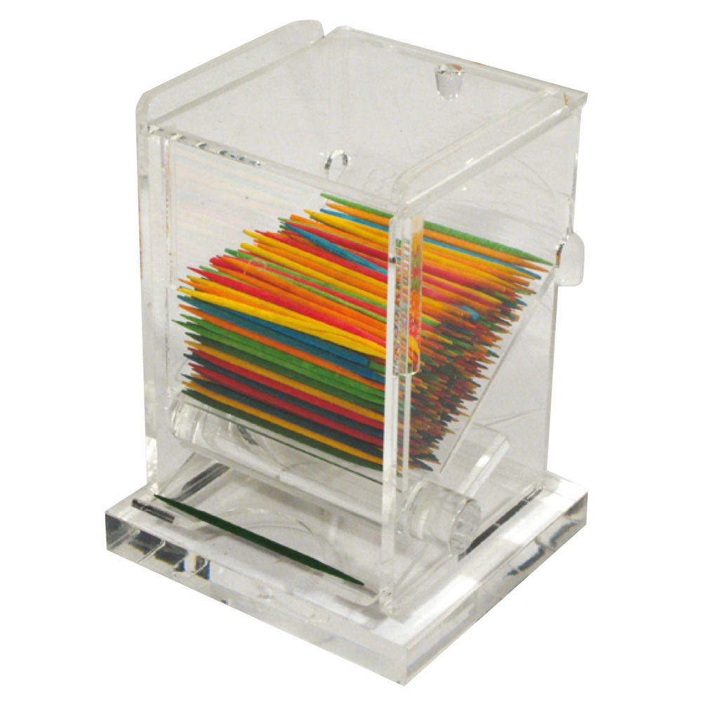 Toothpick Dispenser, Clear Acrylic, 3