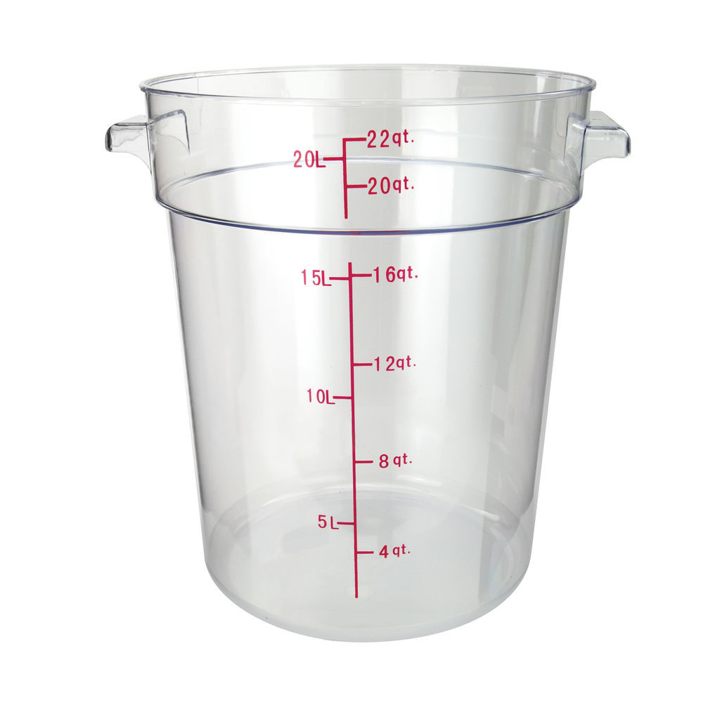Winco Food Storage Container, 22 qt. 141/2" x 143/4" x 15"H