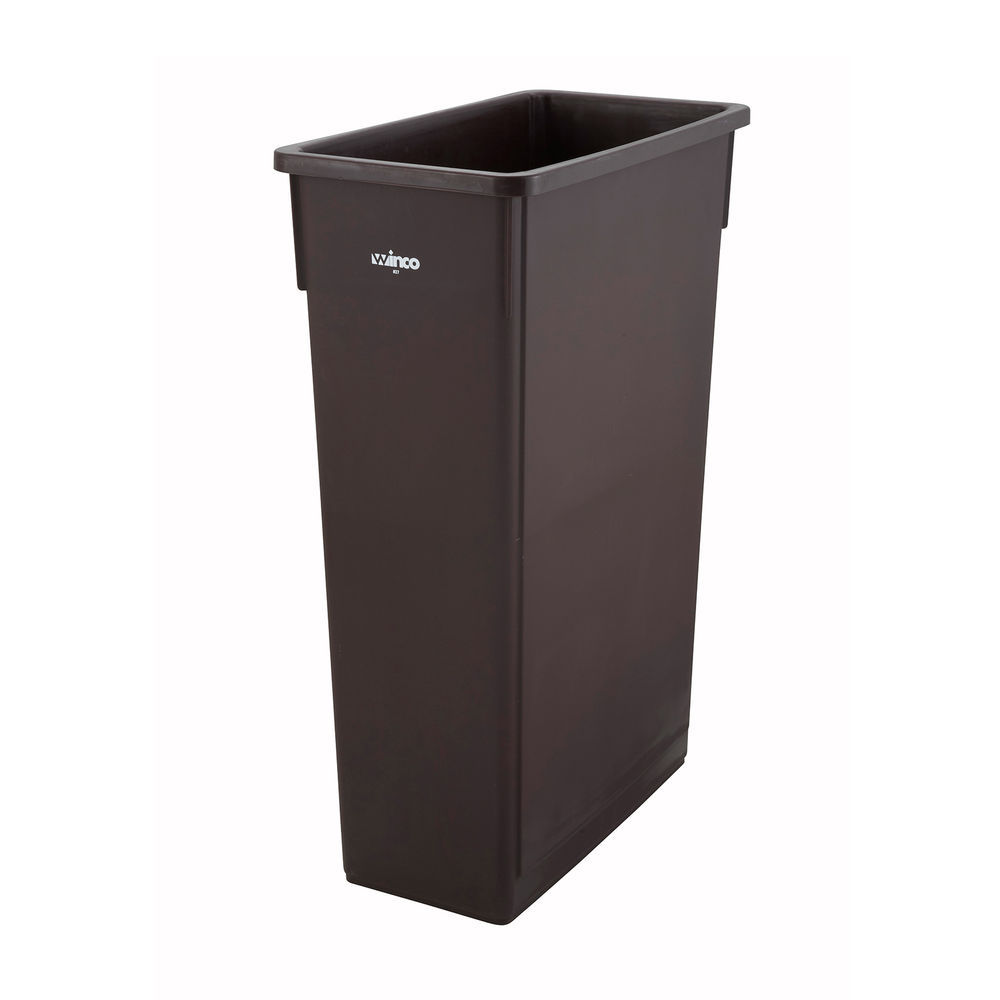 Winco PTCS-23L Square Trash Can, 23 Gallon, Blue