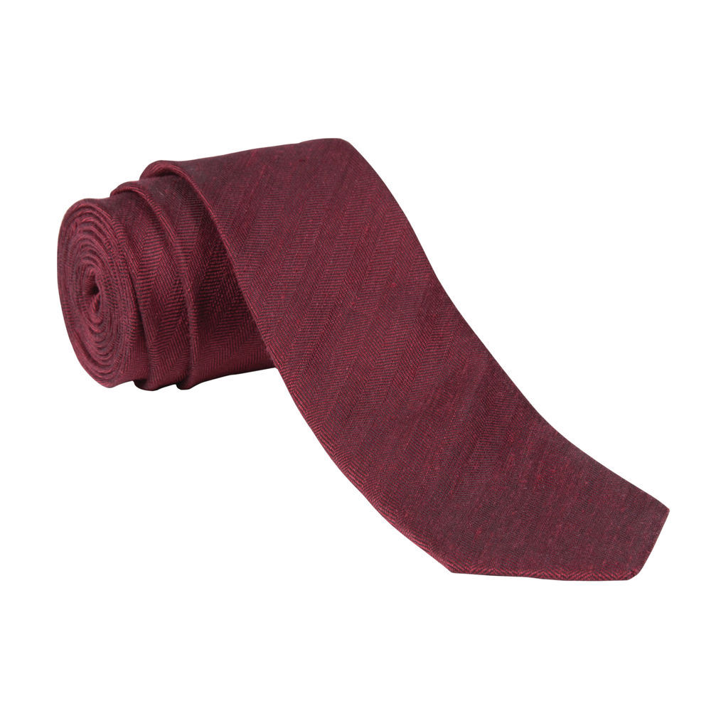 burgundy herringbone tie