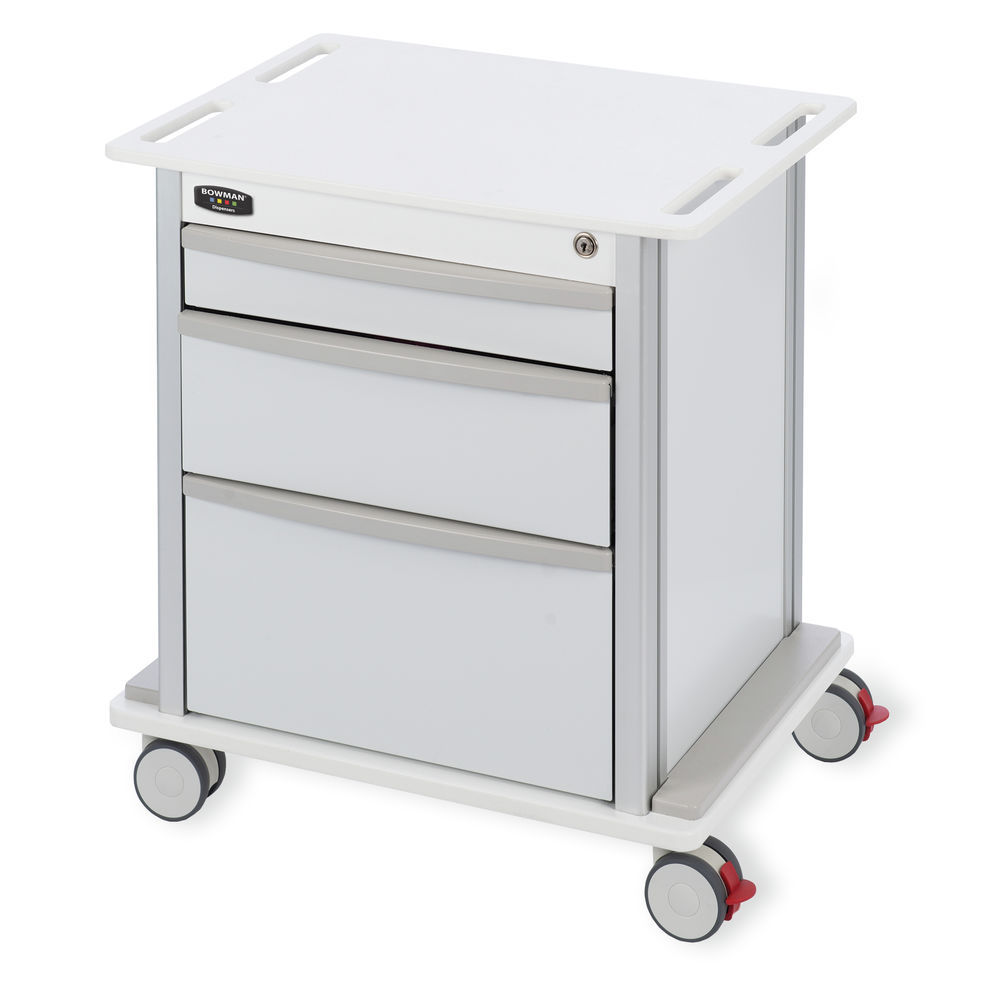 Bowman Dispensers Wheeled 5Drawer Storage Cart with 3" Casters