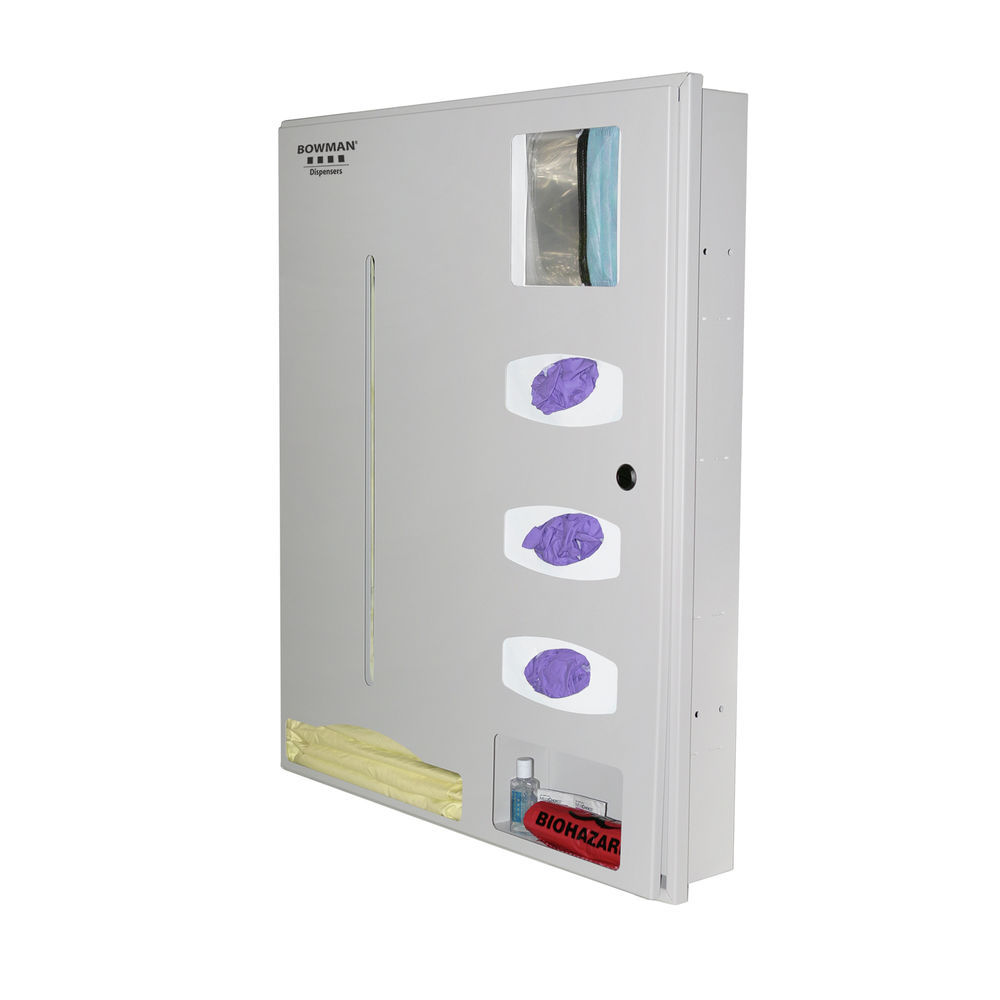 Bowman Dispensers SemiRecessed Face Mask & Triple Glove Dispenser