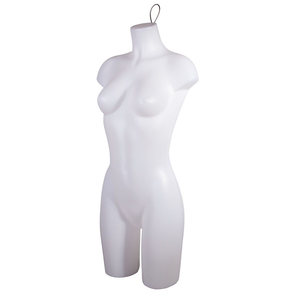 Clear Female Mannequin Torso w/ Hanging Loop