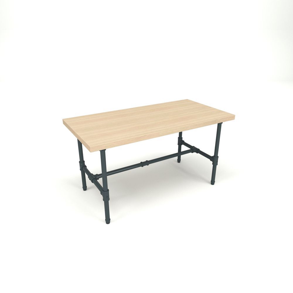 Econoco PIPELINE SMALL NESTING TABLE GREY FRAME + RAW OAK TABLE TOP