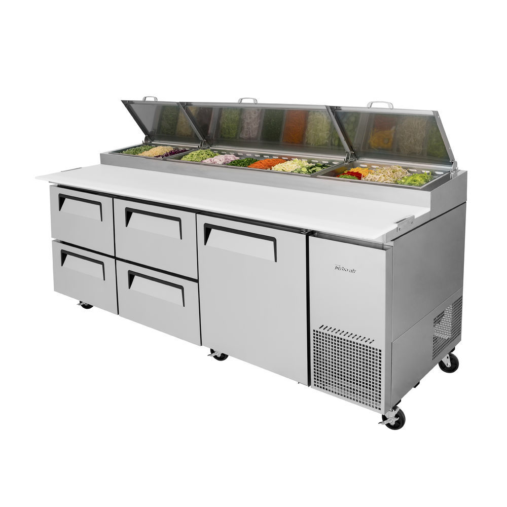 Turbo Air Inc 1 Solid Door 4 Drawers Pizza Prep Table