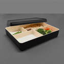 Elite Global Solutions JW11852T-BR, Bento Box, 10-3/4 x 8