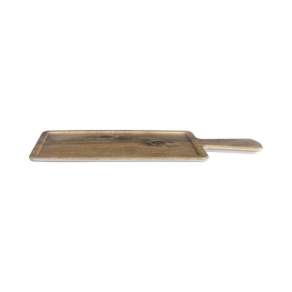 Elite Global Solutions Rectangular Serving Board 12 X 7 X 1 2 H W 4 1 2 Handle Full Pocket Fo Bwa Serving Boards Driftwood