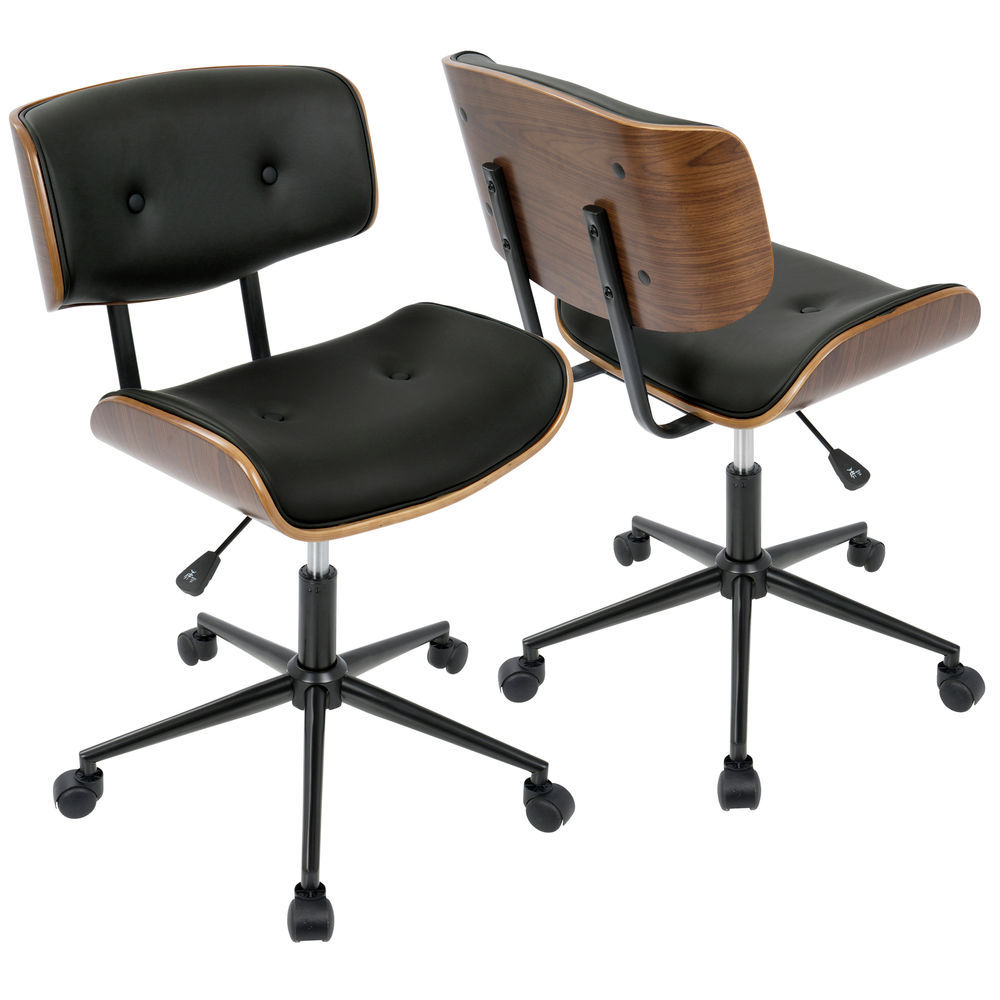 LumiSource Lombardi Mid Century Modern Adjustable Office Chair 