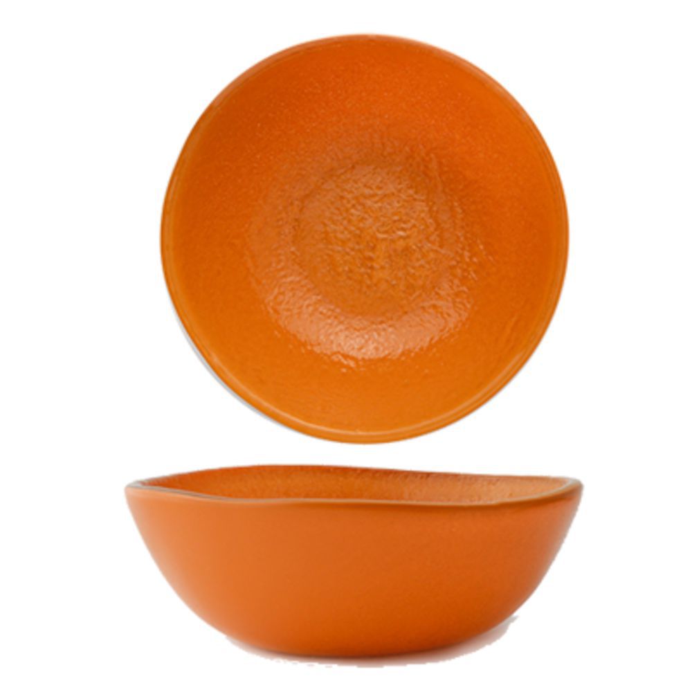 Turgla 16 Oz. Round Coupe Turmeric Glass Spice Bazaar Multi-Purpose Bowl -  5-1/2 Dia. X 2H -12/Case