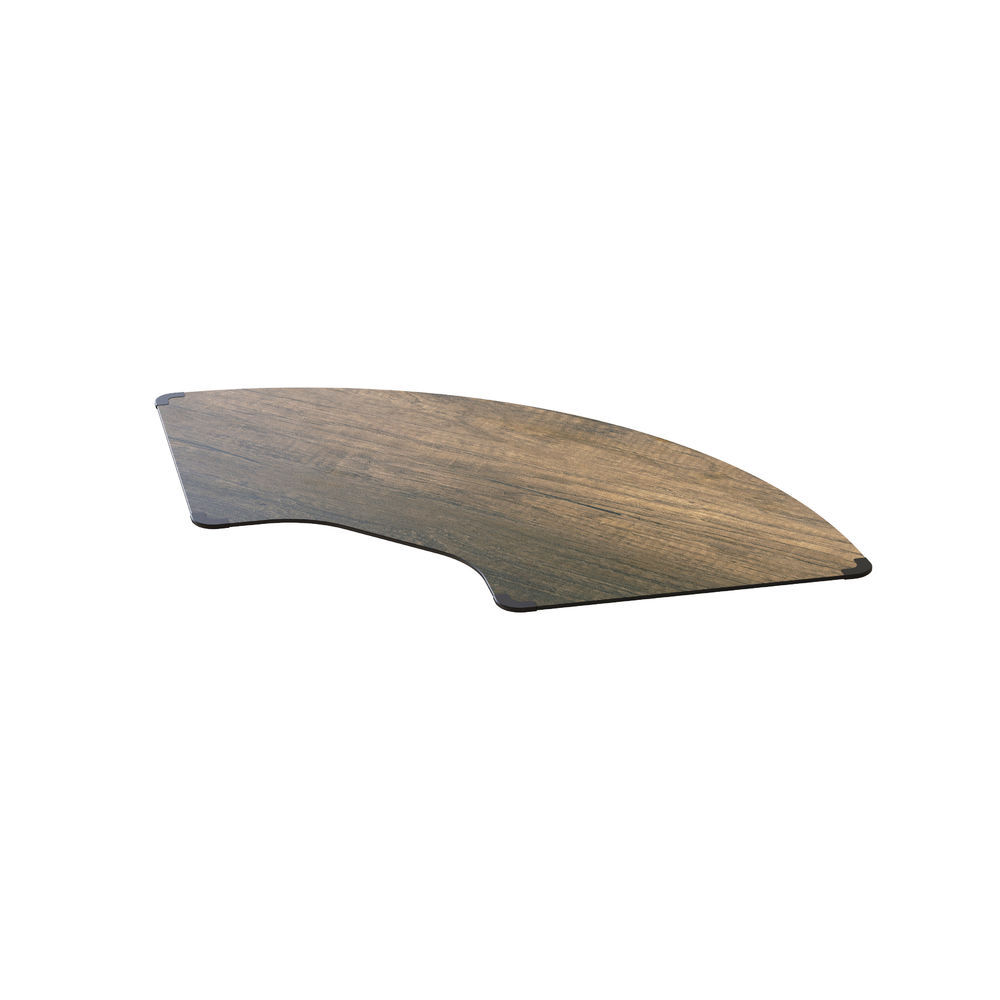 Rosseto Modulite Walnut HPL Quarter Round Table Top