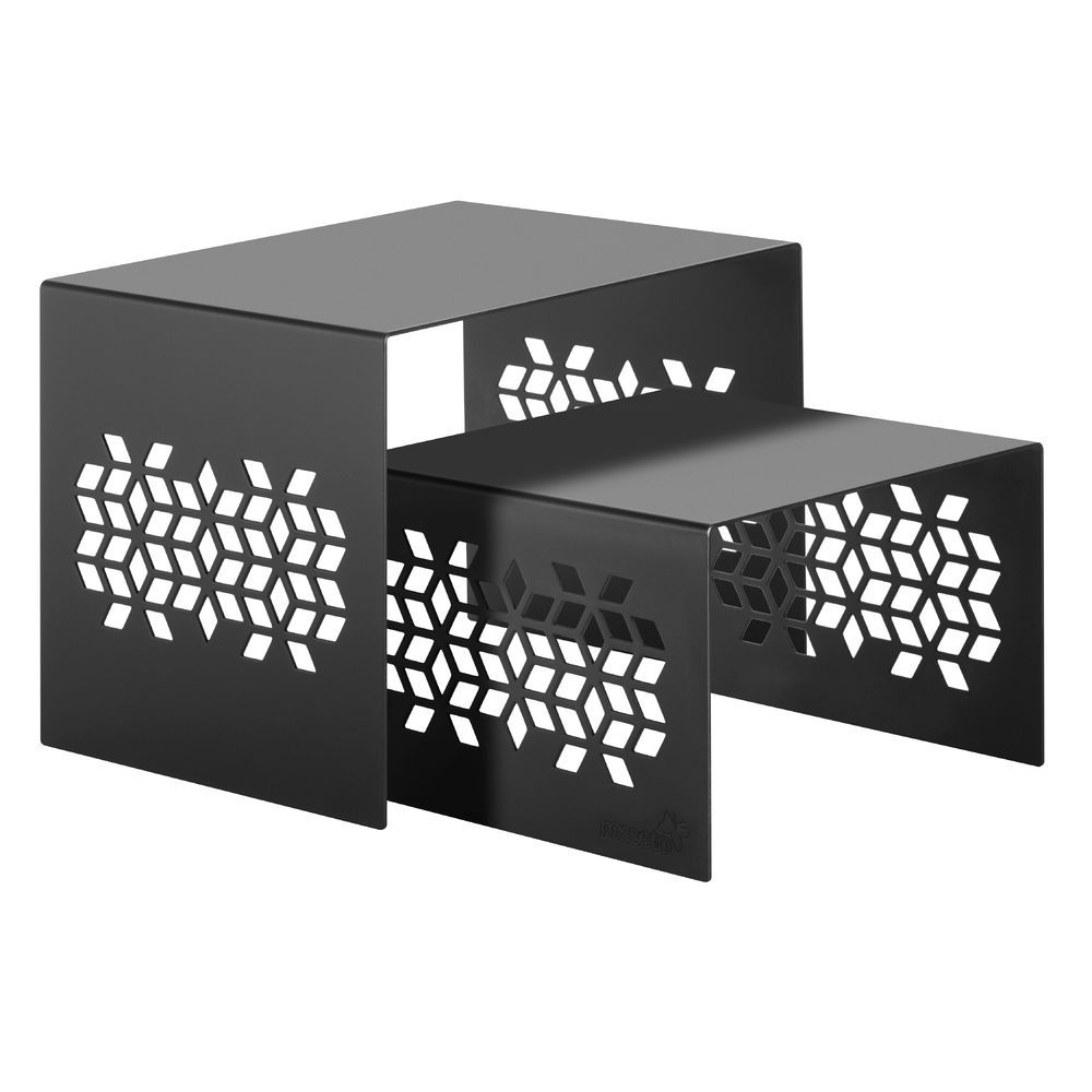 Rosseto Mosaic Nesting 2 Square Black Matte Risers