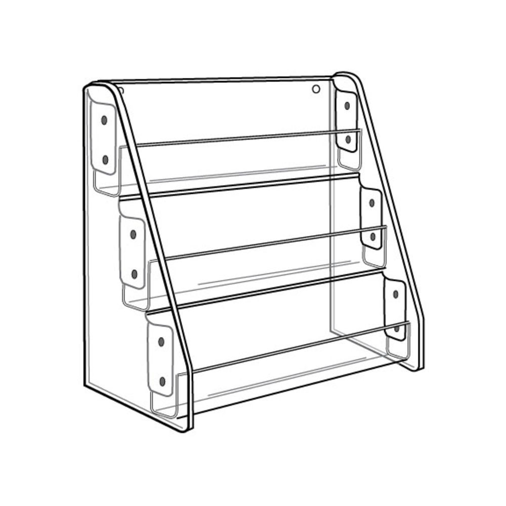 Card Rack Display 3 Tier Aarco Display Products 3 Tier Card & CD Rack, 12