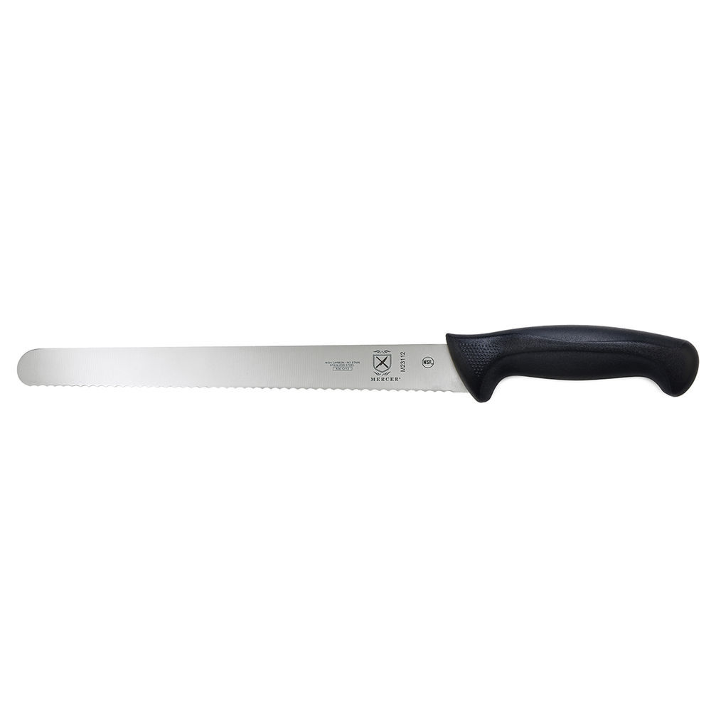 Mercer Culinary M23113 Cake Slicer Knife, 16, Wavy Edge, Black Handle -  Win Depot