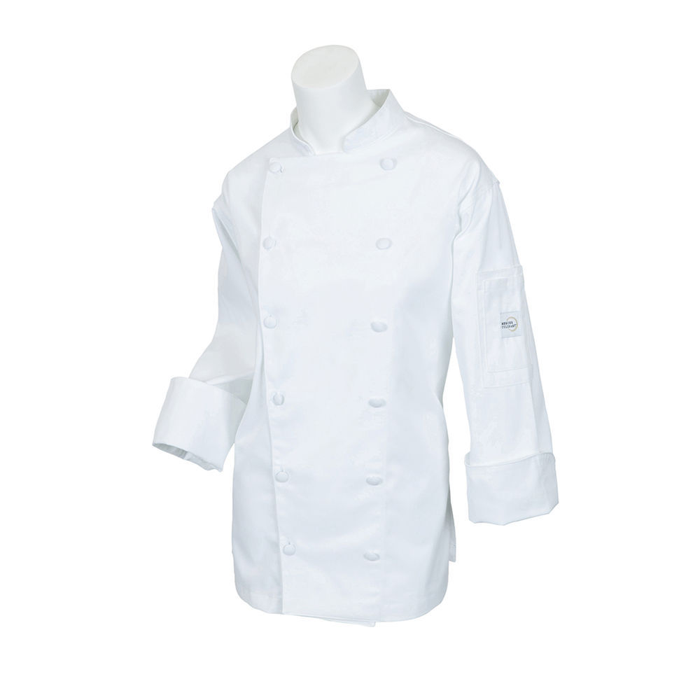 Mercer Culinary M62060WH3X Renaissance Womens Traditional Neck Jacket White 3X-Large 