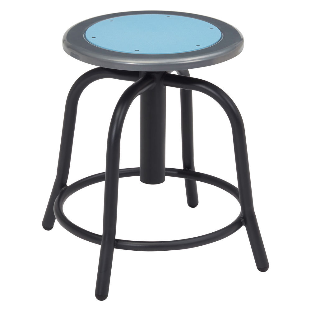 National Public Seating 18 - 24 Height Adjustable Stool, Black