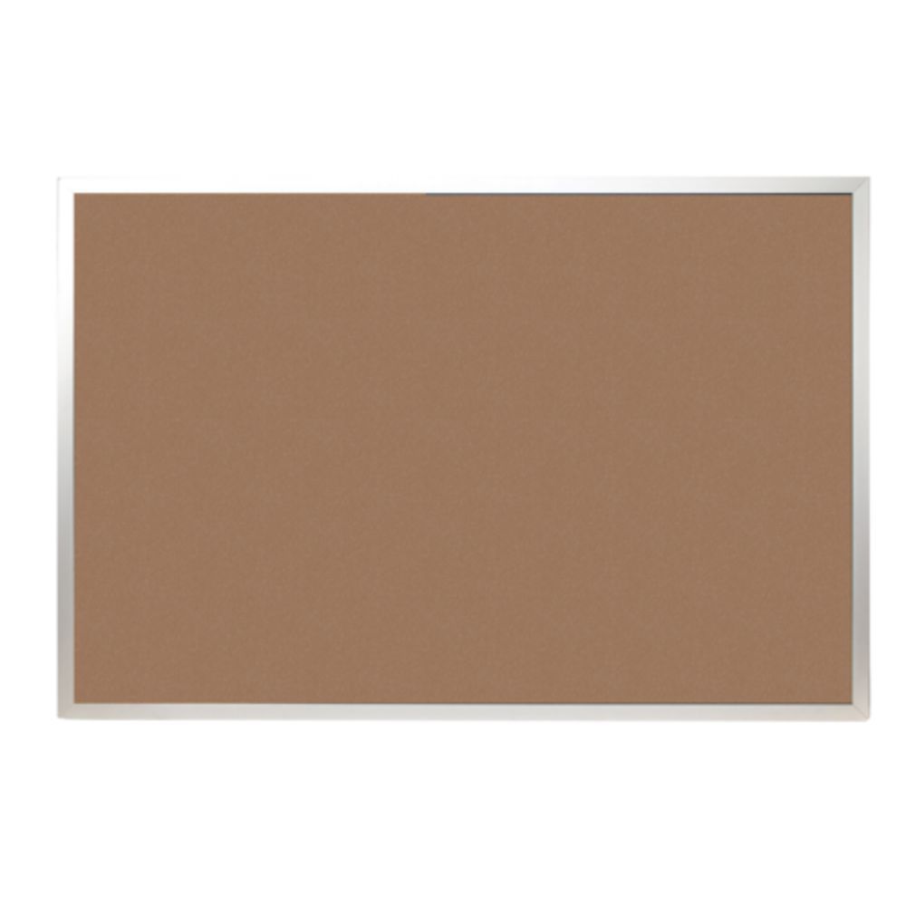 Cork Bulletin Bar, 48 in., Self-Sealing Strip, Aluminum