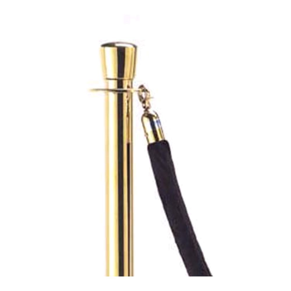Queuing System Rope Aarco Products Inc. Brass Rope Queuing System with Black Rope - 12