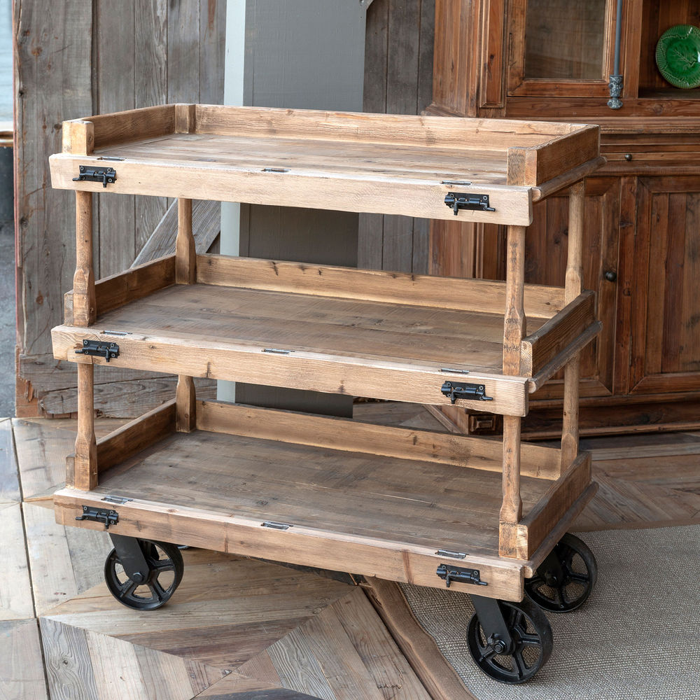 wooden work cart