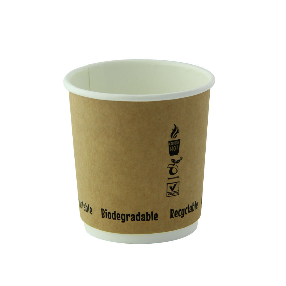 Packnwood Double Wall Compostable Paper Cups - 12 oz - Dia: 3.5 H