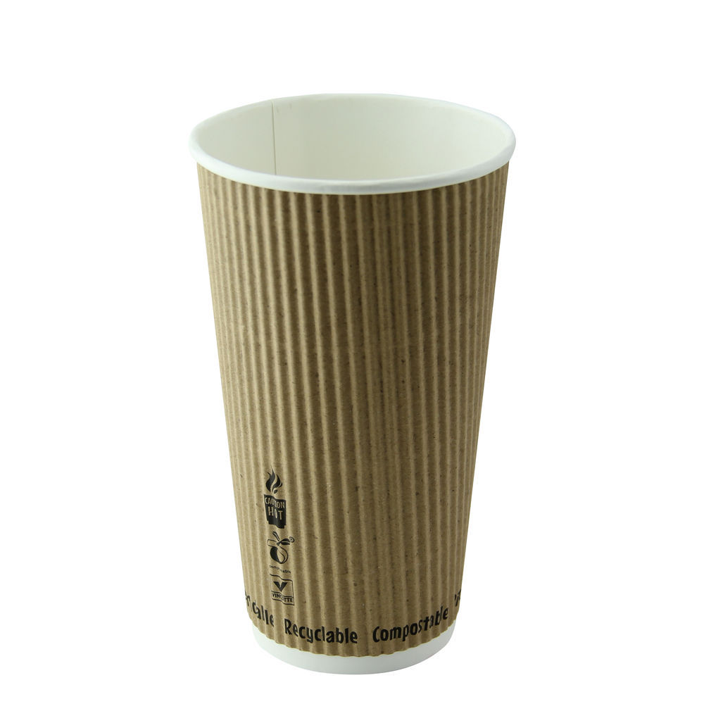 Naturezway Pro Compostable 20oz Cold Cups - 1000 per Case