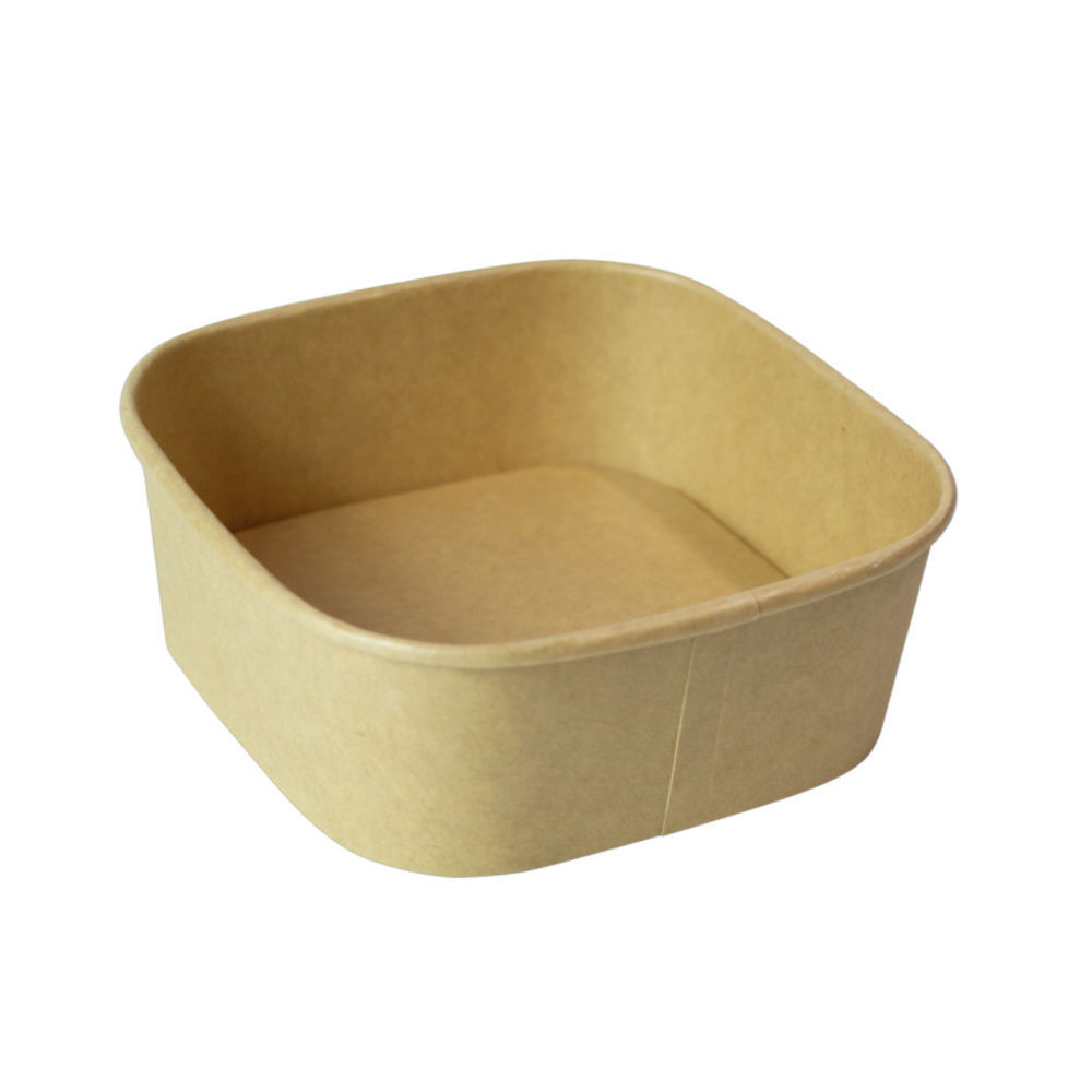 Packnwood Square Kraft Meal Box - 16oz L:5.1in W:5.1in H:2in - 300pcs